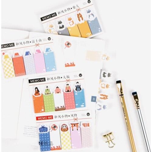 1 PCS Cute Creative Chai Dog Mount Fuji Memo Pad Sticky Notes Memo Notebook Stationery Note Paper Stickers School Supplies
