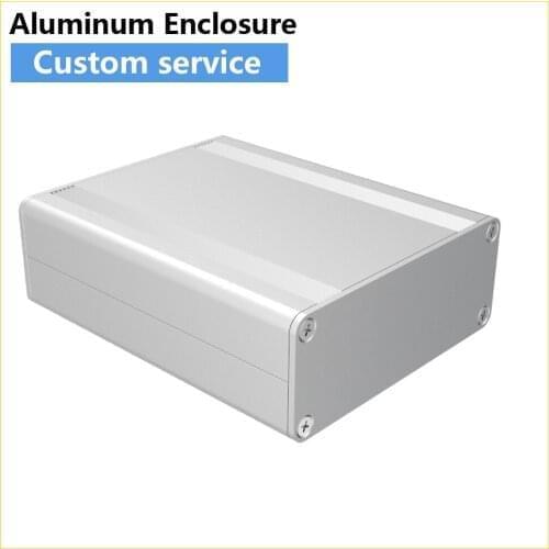 1pc Extruded Aluminum Box Electrical Project Instrument Case Silver Enclosure Box H06 63*35mm