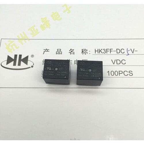 100pcs/lot HK3FF-DC5V-SHG A set of 5 pins for conversion 10A250VAC T73