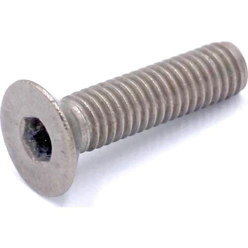 20pcs M6 x 25mm GR2 TA2 Pure Titanium Countersunk Hex Socket Cap Screw Bolts Anti Acid Corrosion