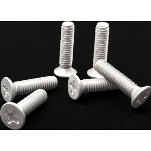 30Pcs M5 6061 Aluminum Phillips Countersunk head screws PHIL flat bolts machine screw KM bolt 8mm-40mm Length