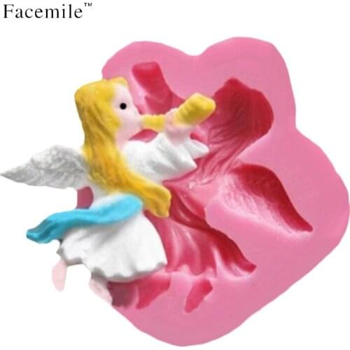 3D diy angel shape soap mold Eco-Friendly fondant tools cake decorating tool Bakeware Tools silicon fondant mold 50-14 Gift