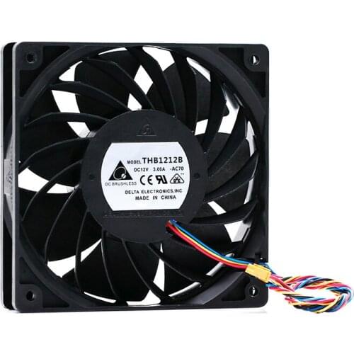 Delta Electronics THB1212B -AC70 DC 12V 3.00A 120x120x25mmm 4-wire Server Cooling Fan