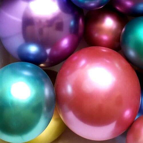5-12inch 20/30pcs Metallic Chrome Balloon Small Chromium Metal Round Balloons Wedding Decor Birthday Globos Metali Latex Balloon
