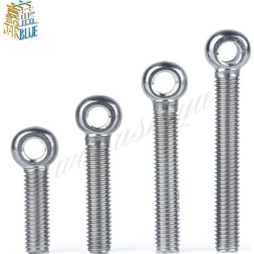 5PCS M6 304 Stainless Steel Metric Thread Wing Hinge Screw Eye Bolt Stud Articulated Anchor Bolt Fasterner
