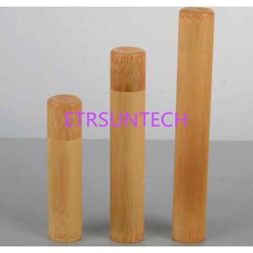 50pcs 3.5*15cm Bamboo Tube Small Bottle Mini Storage Can For Tea Box Container Airtight With Lid Travel Canister ZA6944