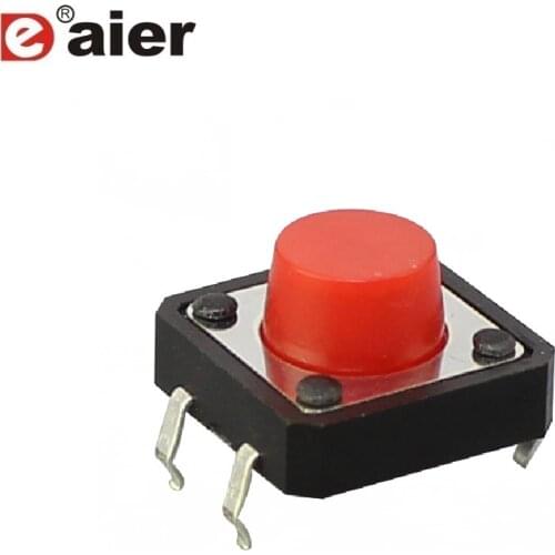 500PCS KFC-012-H 12X12MM Tactile Switch 4 Pin PC Terminal ON OFF Momentary 50mA 12VDC