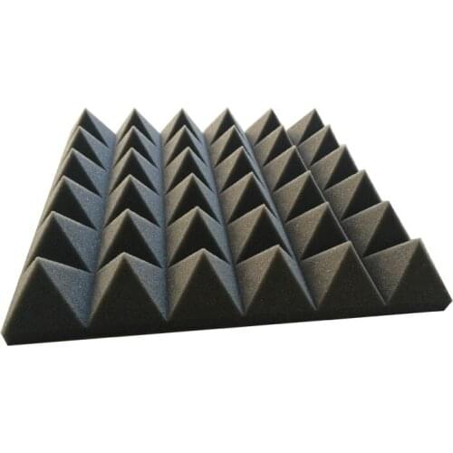 6 PCS Sound Absorption Pyramid Studio Foam Sponge Charcoal Acoustic Material