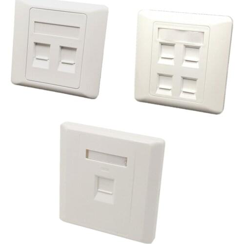 86 Type 1/2/4 Ports Computer Socket Panel Cable Interface Outlet RJ45 Network Module Wall Plate information Computer Faceplate