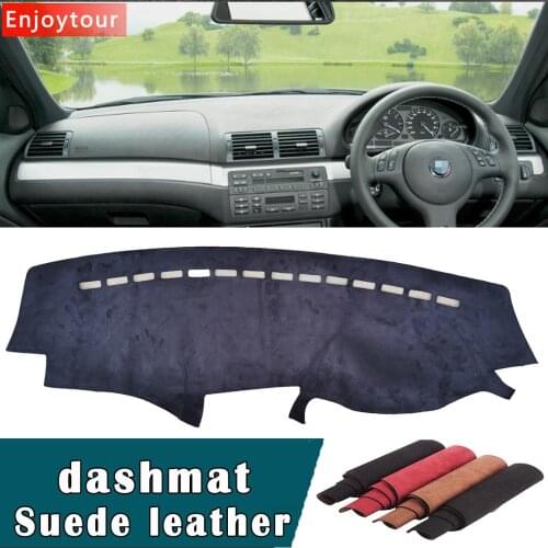 Car-styling Suede Leather Dashmat Dashboard custom Cover Pad Dash Mat Carpet For BMW E46 1998 1999 2000 2005 318i 316i 320i 325