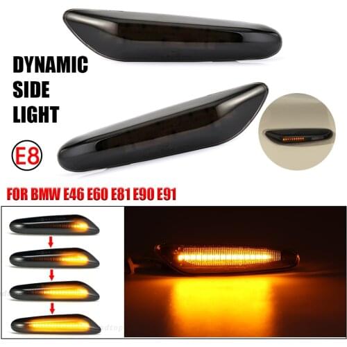 For BMW E46 E90 E91 E92 E93 E60 E87 E82 E61 Dynamic LED Blinker Turn Signal Light Side Marker Indicator Mirror Repeater