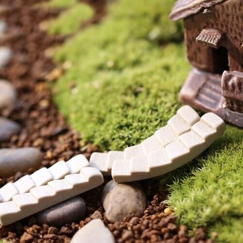 2PCS Stairs Figurine Miniature Decoration Mini Fairy Garden Cartoon Animal Statue Resin Micro Landscaping Decor DIY Accessories