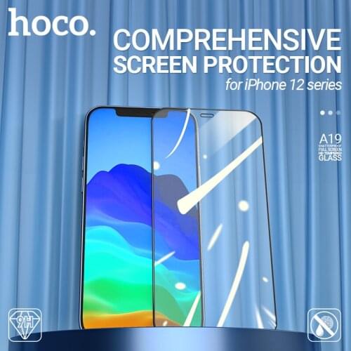 Hoco HD tempered glass for iPhone 12 Pro Max mini anti fingerprint 2.5D toughened film screen protector ultra thin shockproof