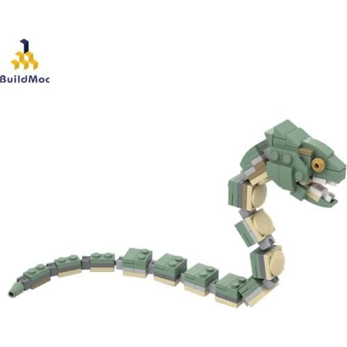 Buildmoc Ideas Mini Scale Basilisk Moc Movie Series Cartoon Magic Monster Creator Building Block Model Kid Diy Toy Gift