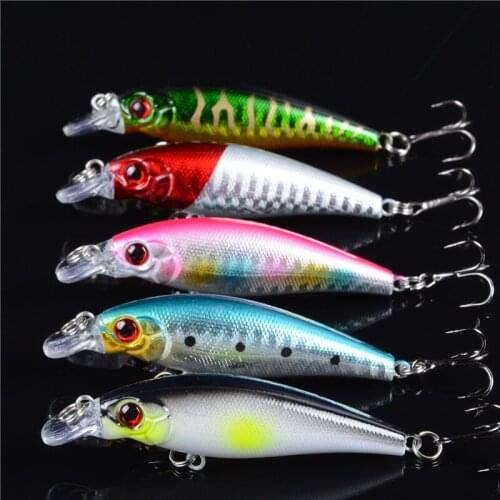 Artificial Minnow Wobblers 75mm/6.5g 3D Eyes Fishing Lure Hard Bait Diving Depth0.5-1.5M Anti-corrosion Plastic Fishing Bait