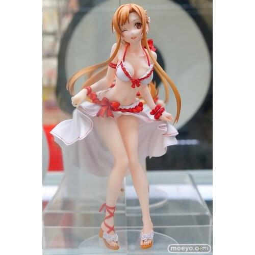 Sword Art Online Figure Asuna Swimsuit PVC Action Figure Toy Japanese Anime Figure Game Statue Collection Model Doll Gift