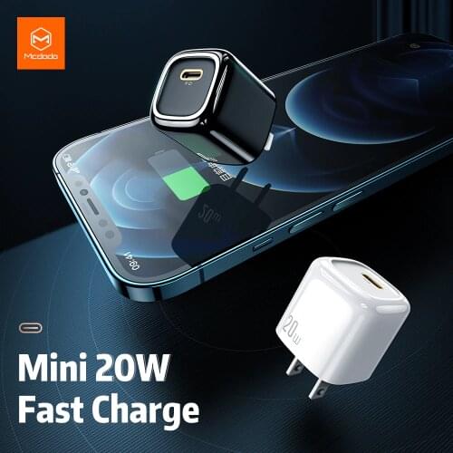 Mcdodo 20W PD EU/US USB Charger Quick Charge 4.0 Type C Portable mini For iPhone X 12 Pro MAX Xiaomi Samsung QC 4.0 For Macbook