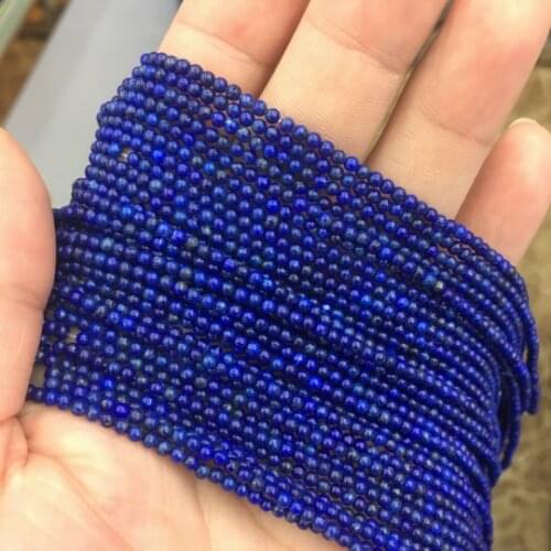 Natural Small Size Lapis Lazuli Beads Gemstone Round Loose Beads DIY For Jewelry Making Bracelet Necklace Earring Accessories