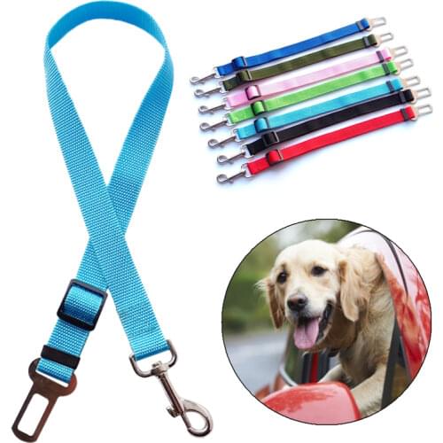 2020 New Vehicle Car Pet Dog Seat Belt Puppy Car Seatbelt Harness Lead Clip Pet Dog Supplies Safety Lever Auto Traction Products