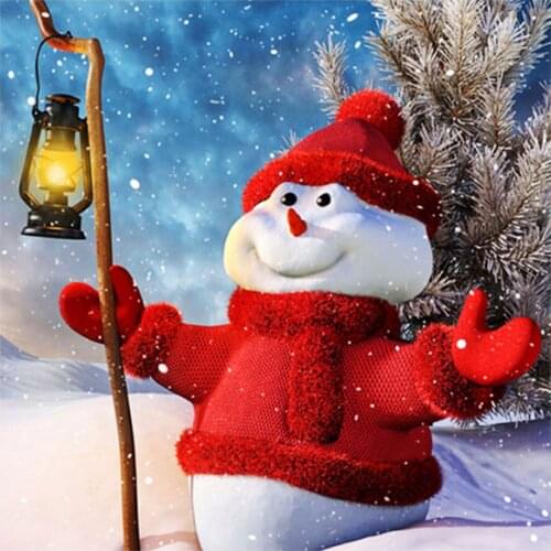 Full Drill Square&Round Diamond Christmas Cartoon Snowman Diamond Painting DIY Mosaic Embroidery 5D Cross Stitch home decor gift