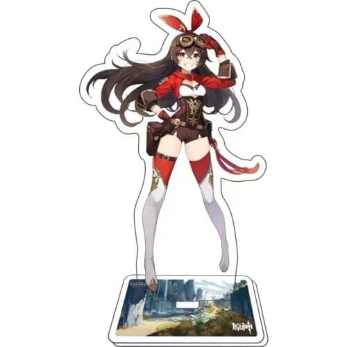 Hot Game Genshin Impact Zhongli Character Acrylic Figure Stand Model Plate Desk Decor Barbara Cute Standing Sign Great Gifts