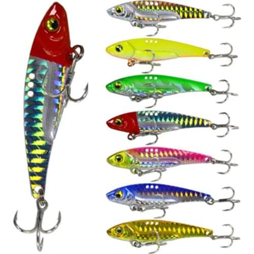 Lu Ya Bait Long Teeth Vib Sequined Metal Long Shot Fake Bait for Freshwater Perch Special Kill Sea Fishing Spanish Mackerel Bait