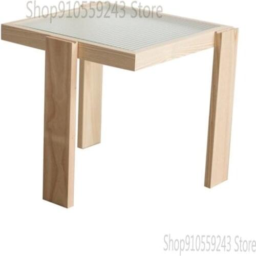 Original Design Nordic Sofa Side Table Solid Wood Small Coffee Table Simple Modern Creative Small Apartment Side Table