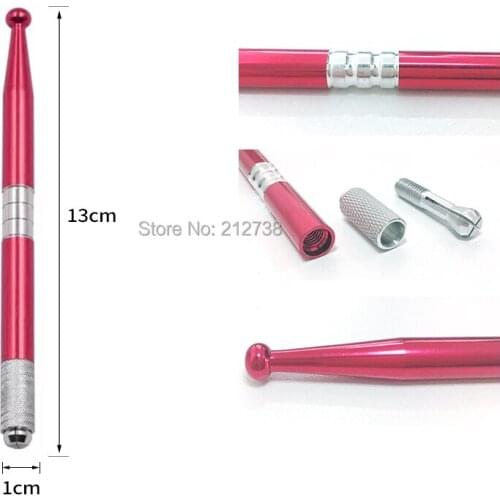 5Pcs Aluminium Microblading Pen Lightweight Manual Microblade Needle Holder Caneta Tebori Microblading Eyebrow Tattoo Pen