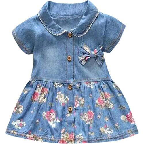SAGACE Denim Dresses For Babies