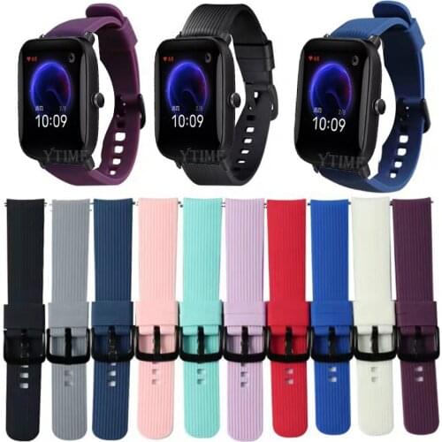 Silicone Soft Strap for Xiaomi Huami Amazfit Bip BIT Lite Youth 1S Smart Watch Wrist Bracelet Amazfit bip U Pro Watchband Strap