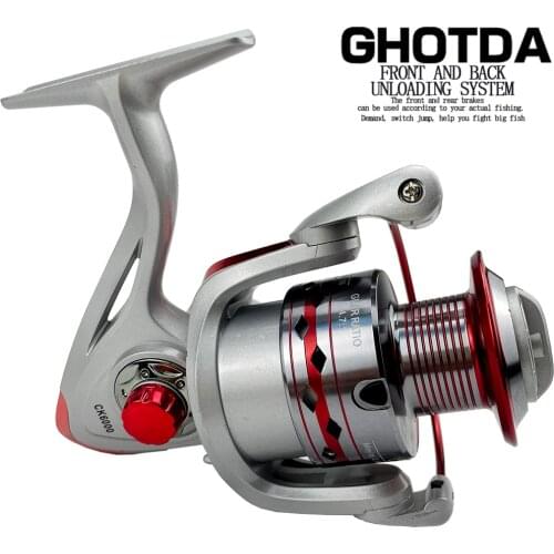 Spinning Fishing Reel 12BB Bearing Balls 1000-6000 Series Metal Coil Spinning Reel Boat Rock Fishing Wheel