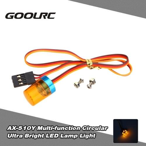 GoolRC AX-510Y Circular Bright Police LED Light with Strong-blasting Flashing Fast-slow 360 Degree Rotating Function