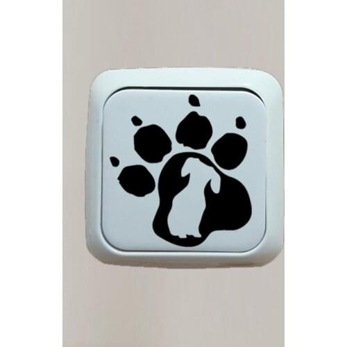 Dachshund Paw Print Funny Vinyl Decal Sticker Bedroom Switch Decor 3SS0303