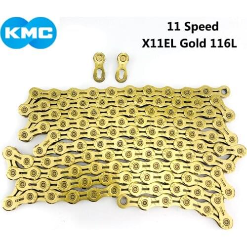 KMC X11EL X11 Bicycle Chain 116L 11 Speed Bicycle Chain With Magic Button gold for Mountain/Road Bike Bicycle Parts gold Chain