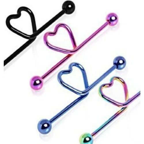 1Pc New Surgical Steel Industrial Piercing Barbell Helix Pircing Cartilage Earring Fashion Women Body Jewelry