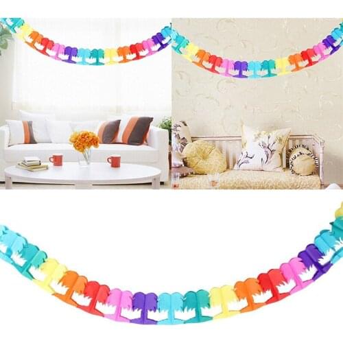 290CM New Palm Tree Garland Bunting Hawallan Event Beach Party Tropical Rainbow Decor