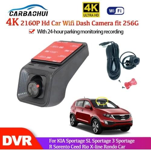 4K HD 2160P Car DVR Dash Camera Video Recorder camera For KIA Sportage SL Sportage 3 Sportage R Sorento Ceed Rio X-line Rondo
