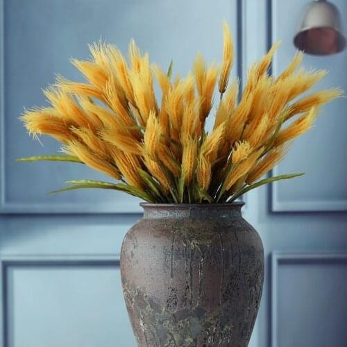 50CM Artificial Ear Of Wheat Fake Flower Plant Office Party Wedding Decorative Flowers