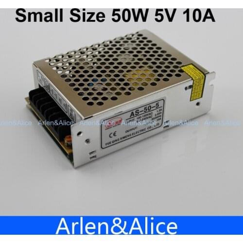 50W 5V 10A Small Volume Single Output Switching power supply for LED Strip light
