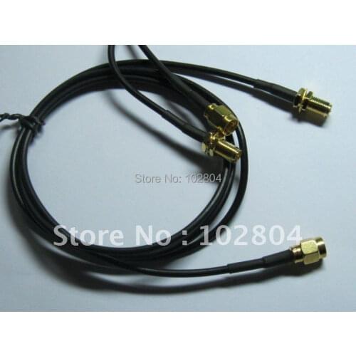 1M Antenna RP-SMA Coaxial Cable for WiFi Router Black 1 Pcs Per Lot