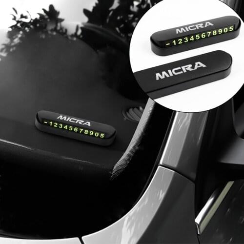 Car Temporary Parking Card Telephone Number Plate Car Styling for Nissan Micra