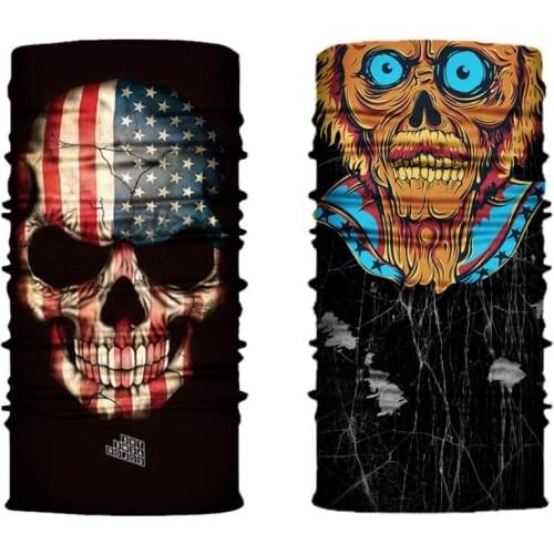 Seamless Magic Bandanas Neck Gaiter Buffe Headband Motorcycle Cycling Skull Face Mask Men Women Headband Hiking Scarf Shield
