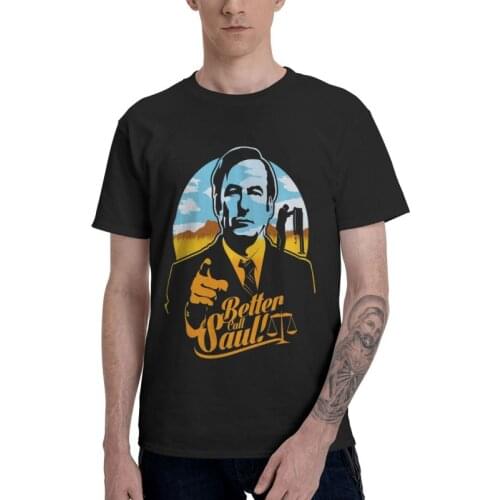 Heisenberg Breaking Bad T Shirt for Men 100% Cotton Printing T-shirt Funny Tshirt Short Sleeve Better Call Saul Tees Tops