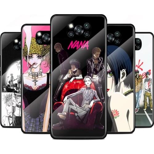 Anime Nana Osaki Tempered Glass Cover For Xiaomi Poco X3 NFC F3 M2 X2 F2 Redmi K20 K30 K40 Pro Plus Phone Case
