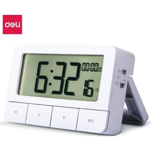 Youpin Deli Portable Multifunction Timer Alarm Clock Magnetic Counter Adjustable Volume LCD Digital Stopwatch for Study Kitchen