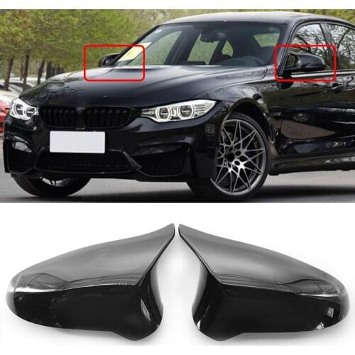 FOR 2015-19 BMW F80 M3 F82 M4 GLOSS BLACK REPLACEMENT SIDE MIRROR COVER