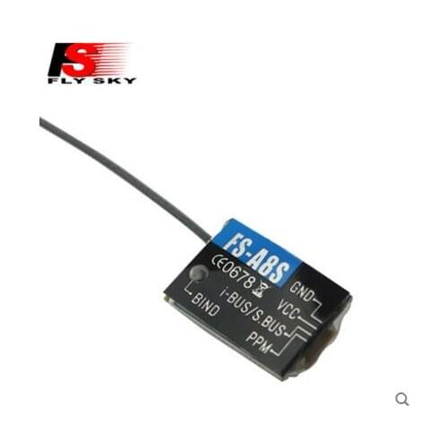 Flysky FS-A8S 2.4G 8CH Mini Receiver with PPM i-BUS SBUS Output For Rc Airplane Compatible with FS-i4 FS-i6 FS-i6S FS-i6X FS-i10