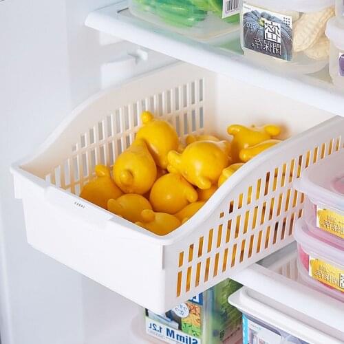 Refrigerator Storage Basket With Wheel Desk Organizer Bathroom Storage Makeup Organizer Food Storage Container Fruit Baskets