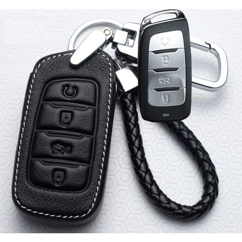 Leather Car Key Case Cover for Changan CS75 PLUS CS85 COUPE CS95 2017 2018 2019 Accessories