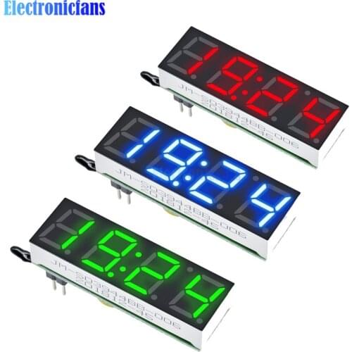 Red Blue Green 3 In 1 LED DS3231SN Digital Clock Temperature Voltage Module DIY Time/Thermometer/Voltmeter DC 5-30V
